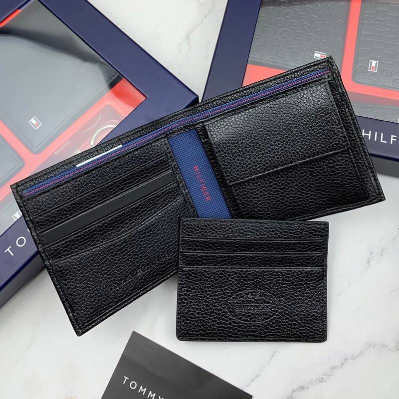 TH Logo Bifold Wallet, Cardholder, and Keychain Set
