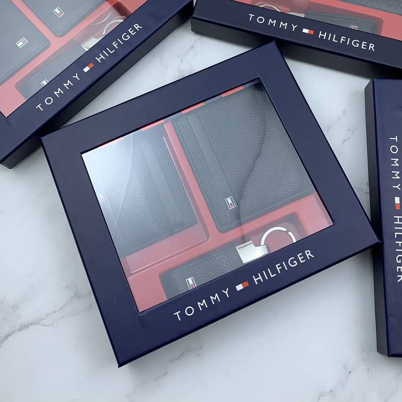 TH Logo Bifold Wallet, Cardholder, and Keychain Set