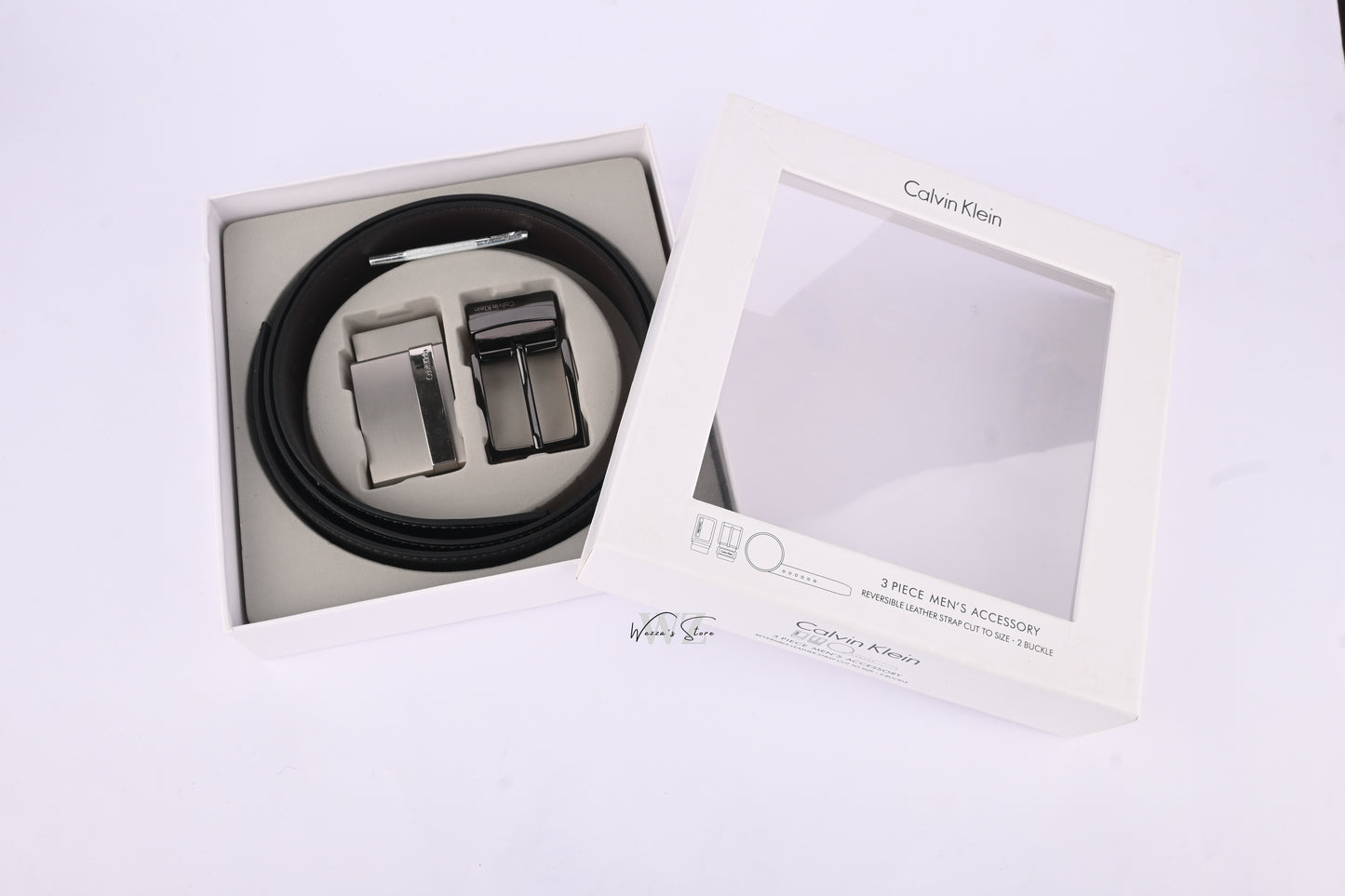 CK Deluxe Double Buckle Belt Set
