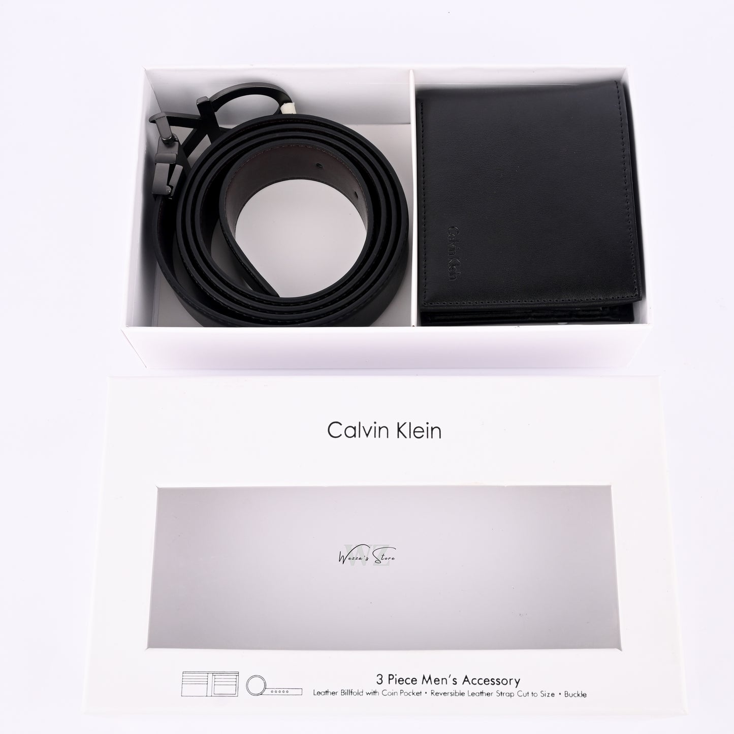 CK Exclusive Belt, Wallet and Cardholder Set