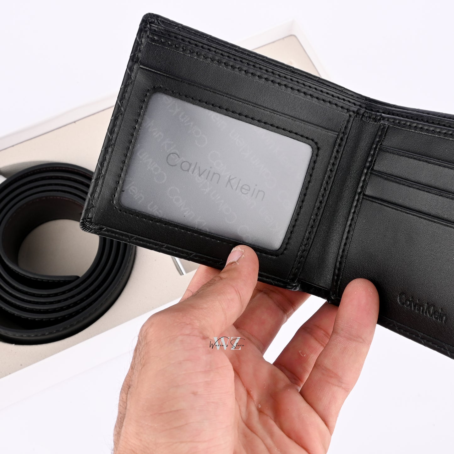 CK Lux Wallet and Belt Set
