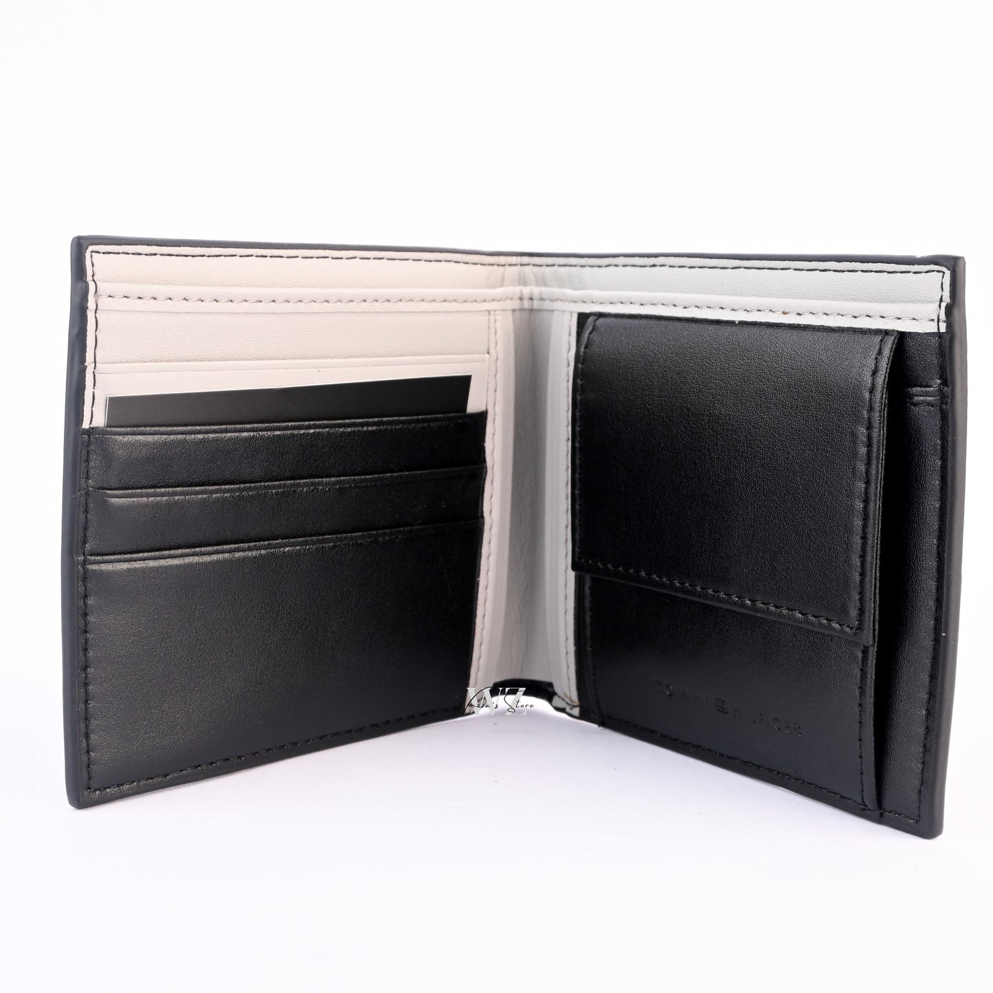 TH White Lined Bifold Wallet