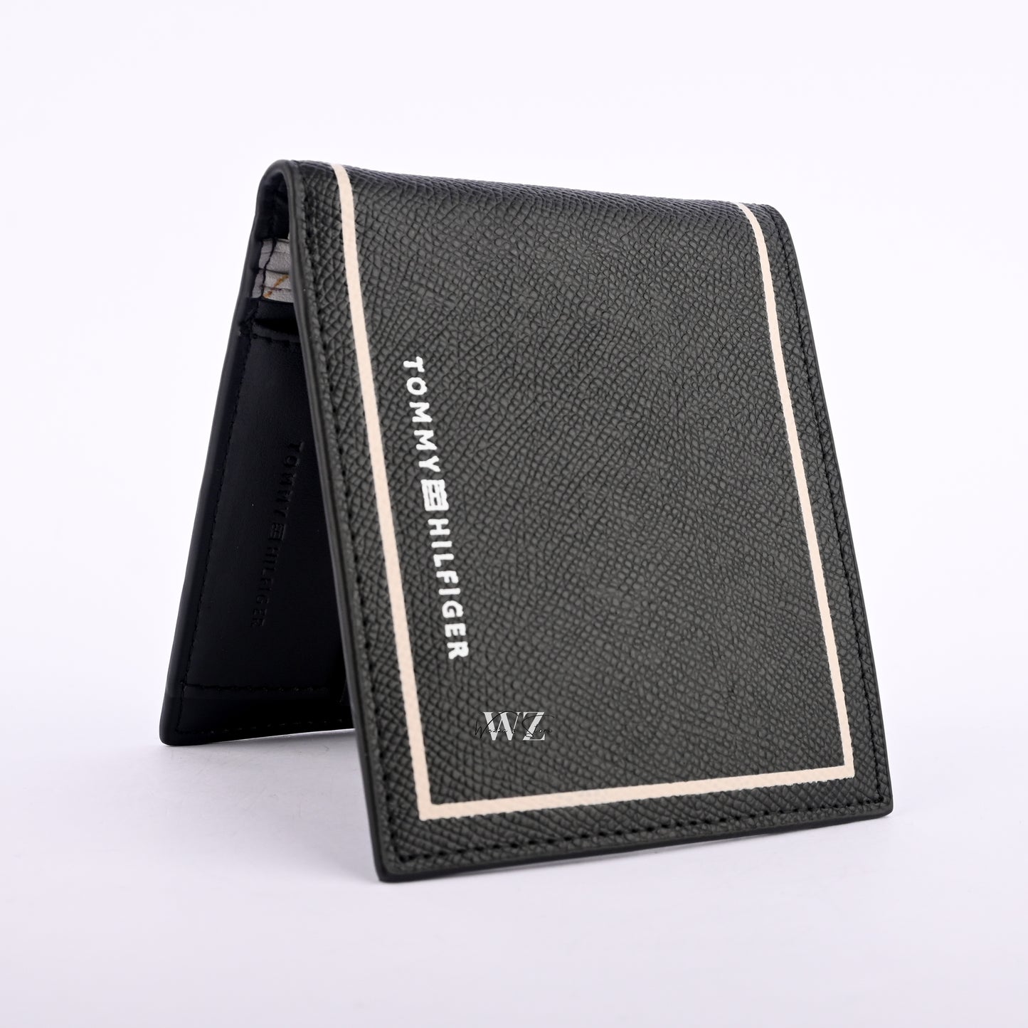 TH White Lined Bifold Wallet