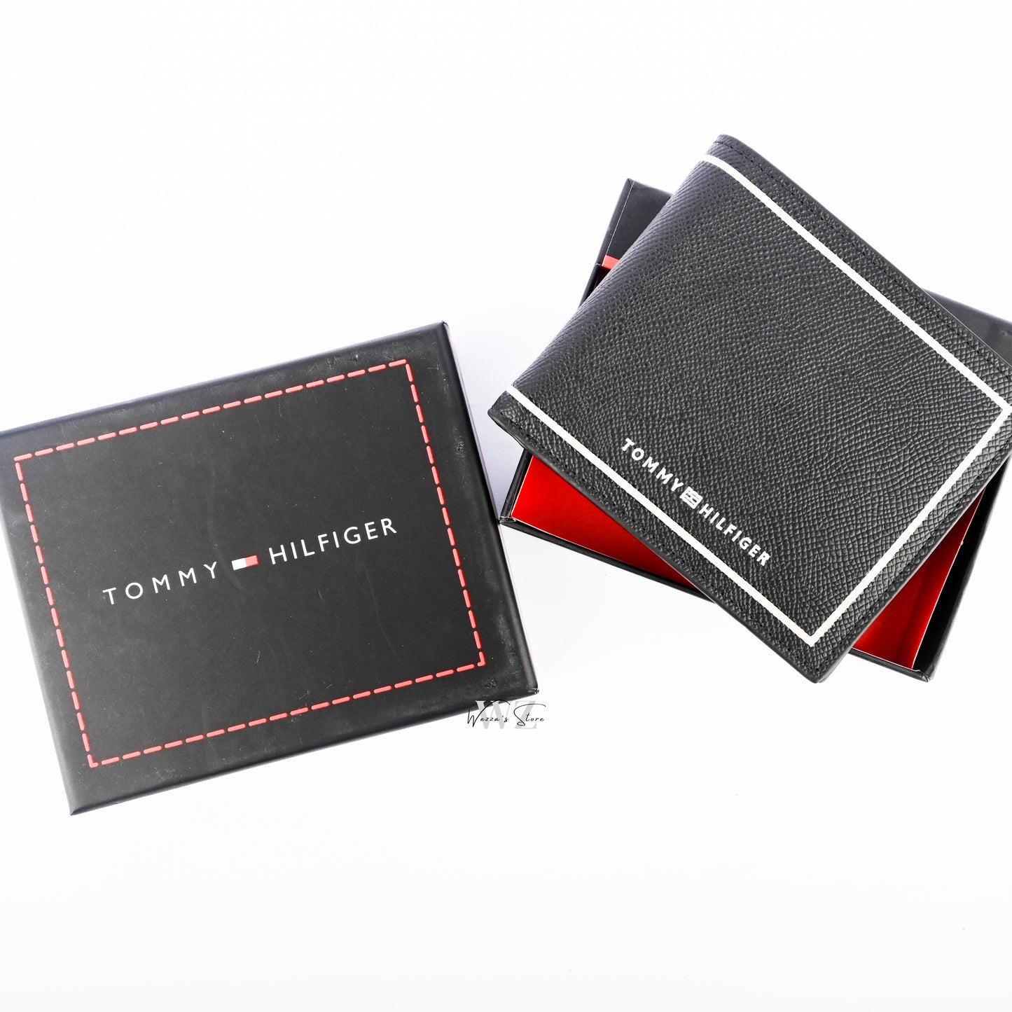 TH White Lined Bifold Wallet