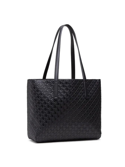 Ck Textured Structured Shoulder Bag