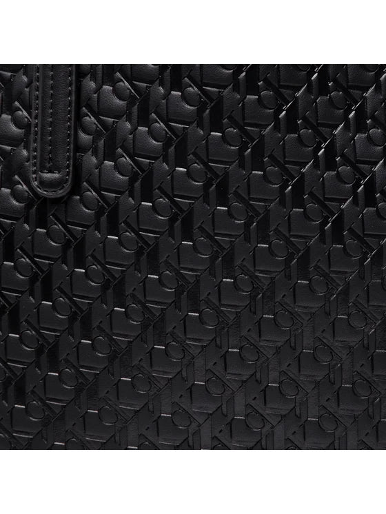Ck Textured Structured Shoulder Bag
