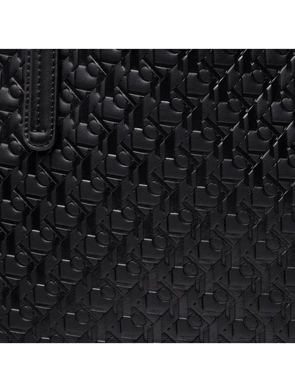 Ck Textured Structured Shoulder Bag