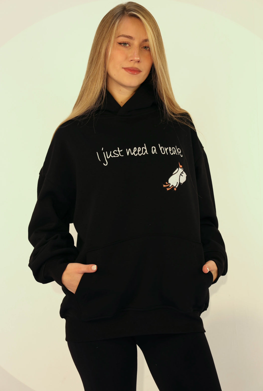 I Need a Break Hoodie in Black