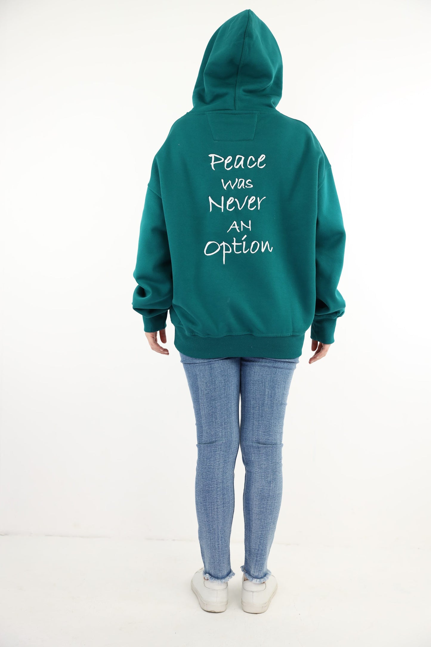 Peace was Never an Option Hoodie in Green