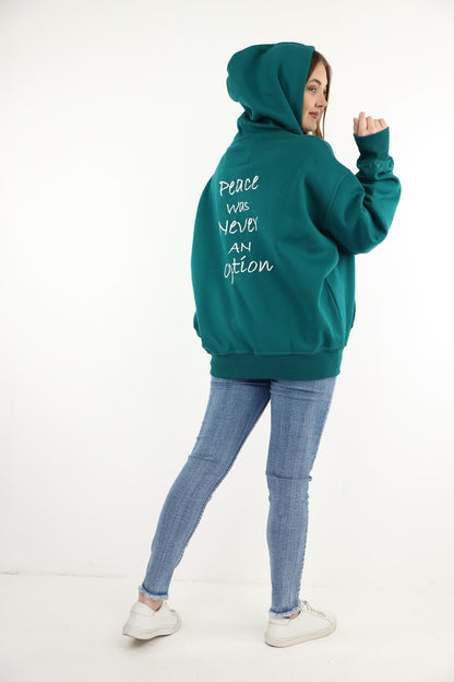 Peace was Never an Option Hoodie in Green